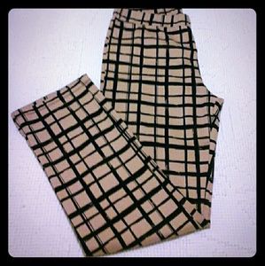 Black and Brown Windowpane Pants